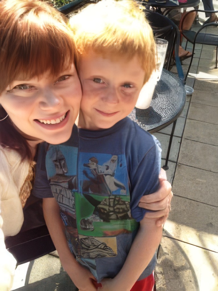 Faith with her son