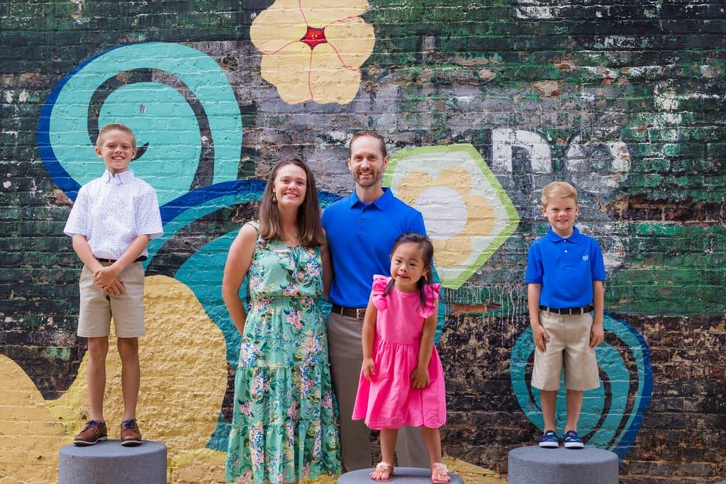 Family with children of different ages